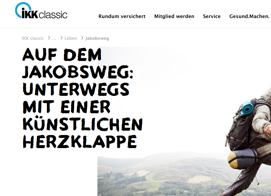 Auf dem Jakobsweg: Unterwegs mit einer künstlichen Herzklappe